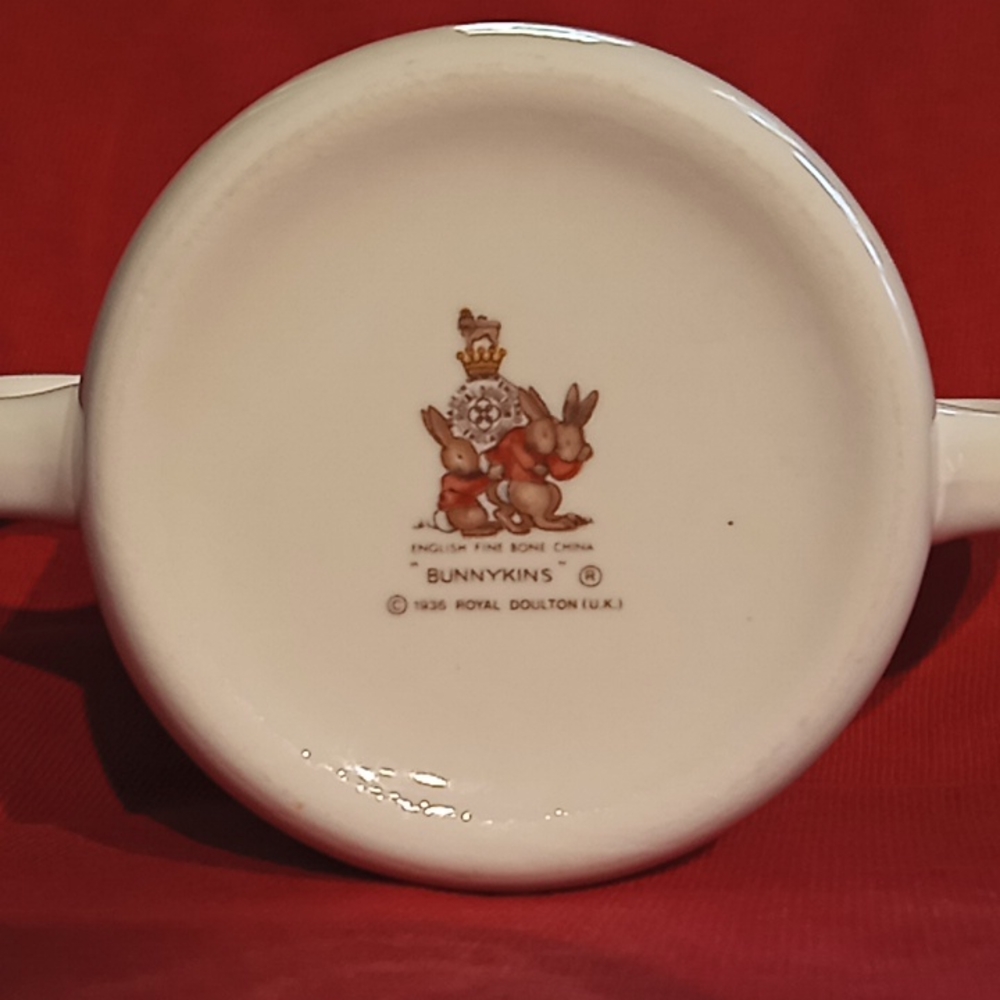 2 Piece Royal Doulton (U.K.) Bowl And Double Handled Mug. Model From 1936. - Picture 10 of 13
